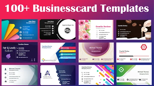 Business card template collection with 100+ colorful professional designs for easy customization