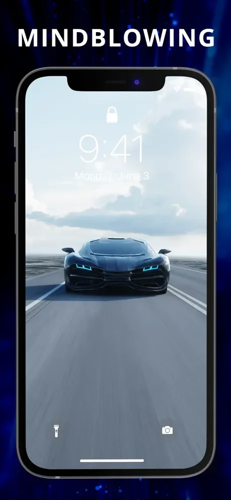 Sports car highway race 3D live wallpaper with dynamic driving road scenery display