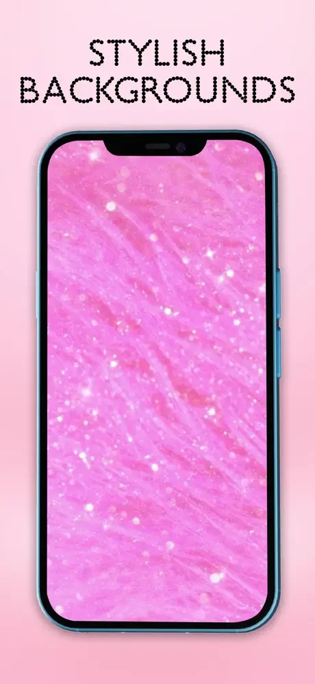 Stylish pink glitter live wallpaper with animated white sparkles and wavy texture patterns for mobile phone home screen