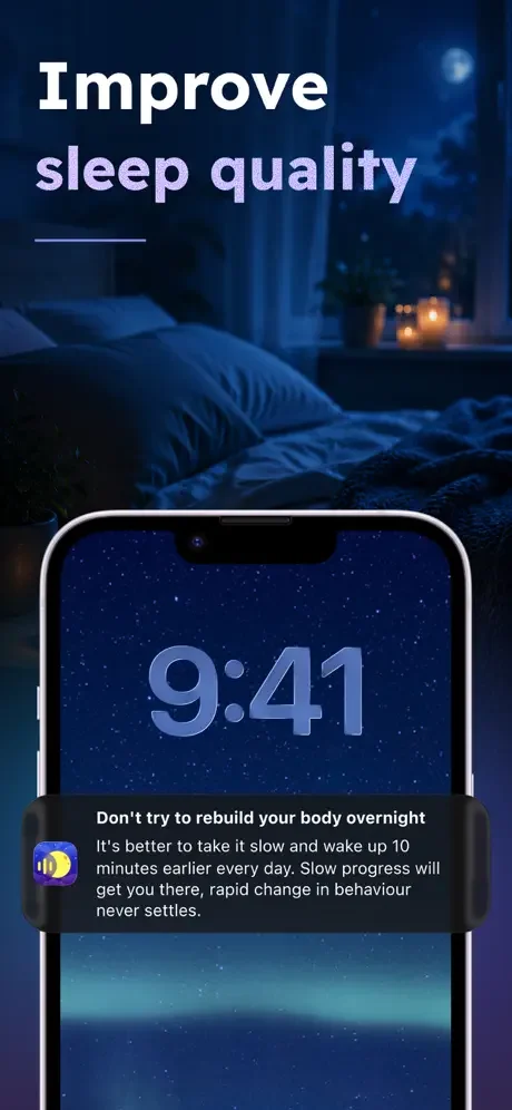 Sleep quality wellness tip offering guidance on building sustainable sleep habits for improved daily rest and recovery