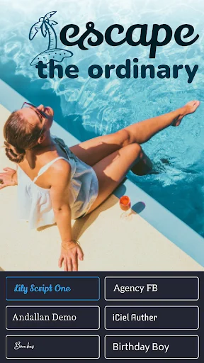 Font selection grid displaying decorative typography styles like Lidy Script and Agency FB for adding styled text to photos